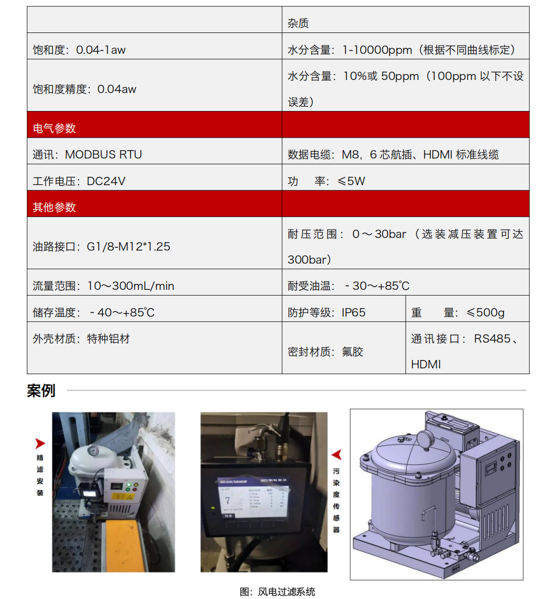 油液動態(tài)圖像顆粒傳感器 IFD-3 產品參數(shù)2