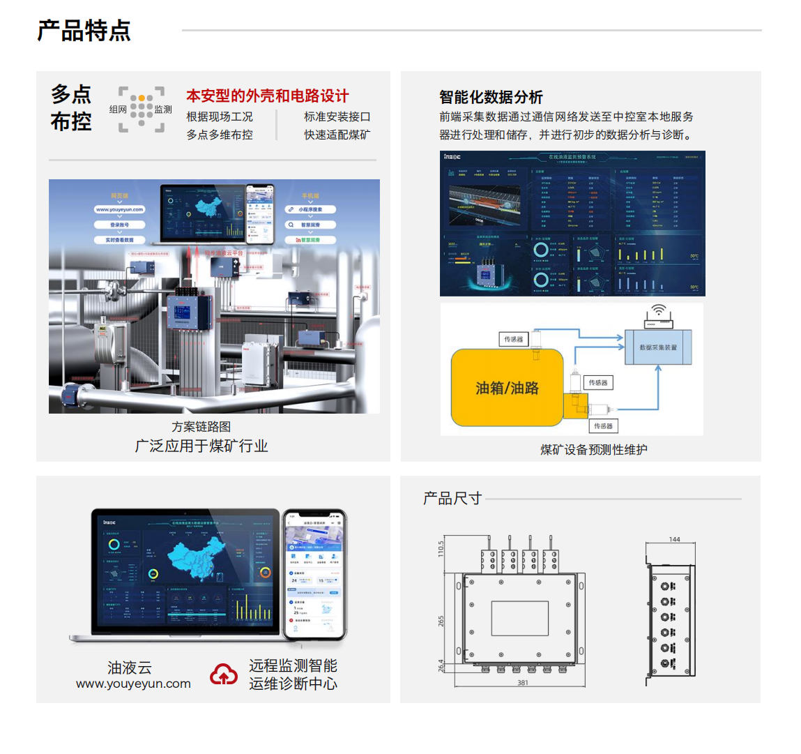 YHC12系列礦用本安型傳感器數(shù)據(jù)采集終端 產(chǎn)品特點(diǎn)